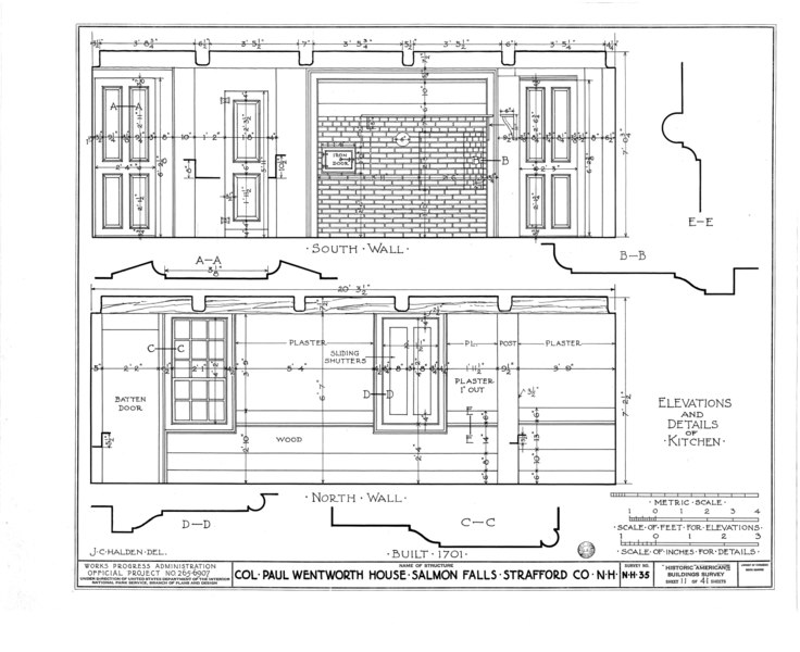 File:Colonel Paul Wentworth House, Dover Street (moved to MA, Dover), Dover, Strafford County, NH HABS NH,9-SALFA,1- (sheet 11 of 41).tif