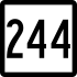 Route 244 işaretçisi