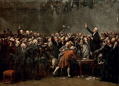 Ωγκύστ Κουντέ : Ο Όρκος του Σφαιριστηρίου (20 Ιουνίου 1789) (1848), Μουσείο της Γαλλικής Επανάστασης.