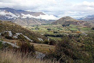 Crown Range mountains in New Zealand