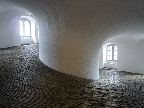 Daylight falling into the Round Tower in Copenhagen