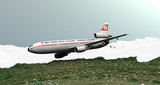 Tietokonemallinnus Turkish Airlinesin lennosta 981 hetki sen jäl­keen kun las­ti­luuk­kuun tuli vika jon­ka jäl­keen se syök­syi Emernonvillen met­sään Rans­kassa.