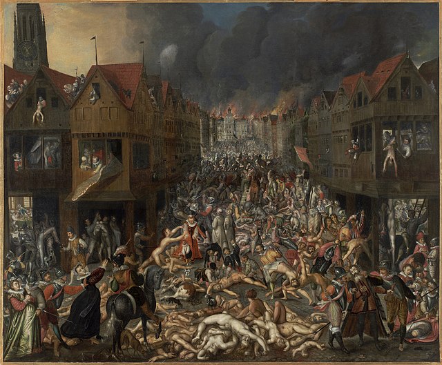 Anonymous contemporary depiction of the "Spanish Fury" in Antwerp (Museum Aan de Stroom)