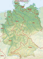 Vorschaubild für Wasserscheiden in Deutschland