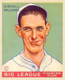Edwin Dibrell Williams was an American professional baseball infielder who played in Major League Baseball (MLB) from 1930 to 1935 with the Philadelphia Athletics and Boston Red Sox. Listed at 5 feet 11 inches (1.80 m) and 175 pounds (79 kg), he batted and threw right-handed.
