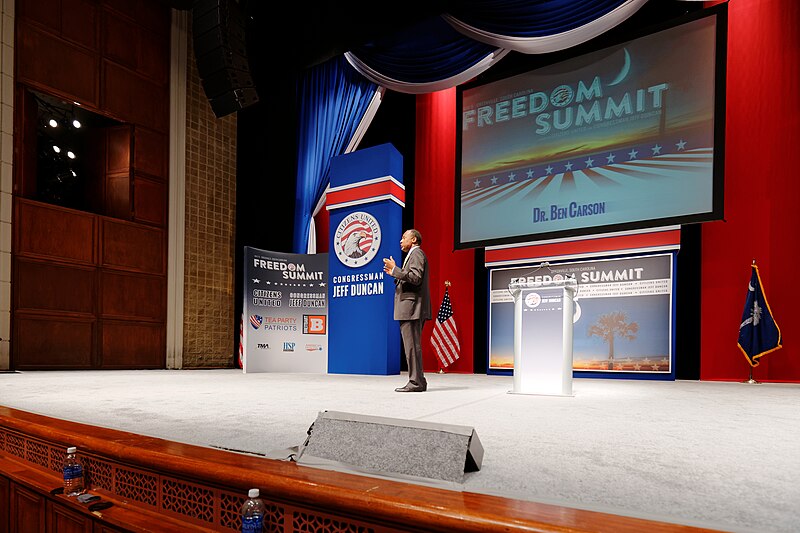 File:Dr Ben Carson at the Citizens United Freedom Summit in Greenville South Carolina May 2015 by Michael Vadon 03.jpg