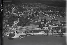 Zollikon, historisches Luftbild von 1919, aufgenommen aus 200 Metern Höhe von Walter Mittelholzer