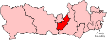 Location of the Earley and Woodley constituency in Berkshire after the 2023 boundary review