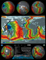Age of seafloor, with 3D Globe representation