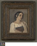 Een Italiaanse vrouw (Studie), Théodore Chassériau, 1840, Koninklijk Museum für Schone Kunsten Gent, 1959-D.jpg