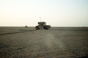 النظام المصري Crotale صاروخ أرض جو في الصحراء خلال عملية درع الصحراء