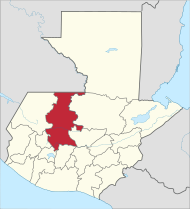 Pozicija departmana na karti Gvatemale