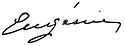 یوجنیی د مونتییو's signature