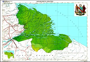 Дельта-Амакуро на карте