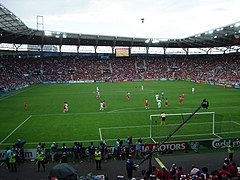 A belső kilátás a Stade de Genève-re