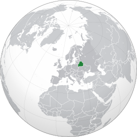 Белоруссия на карте Европы