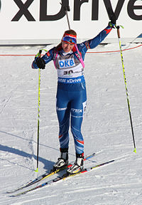 Eva Puskarčíková bei der Biathlon-WM 2015 Nové Město.jpg