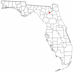 Ortens läge i Florida