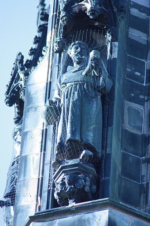 Figure of Friar Tuck, Scott Monument, Edinburgh, by George Clark Stanton