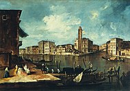 Francesco Guardi - Venedik, San Geremia ile Büyük Kanal, Palazzo Labia ve Cannaregio'ya Giriş - Baltimore Sanat Müzesi (1) .jpg
