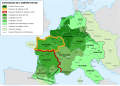 Le Royaume franc sous Charlemagne.