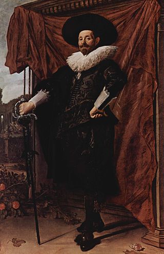 <i>Willem van Heythuysen Posing with a Sword</i> Painting by Frans Hals