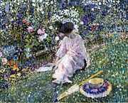 「6月の庭園の婦人」(1911)
