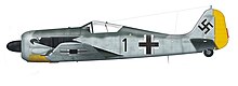 Focke-Wulf Fw 190 A-4, I./JG 2, geflogen von Oberleutnant Hanning, Frankreich, Frühjahr 1943