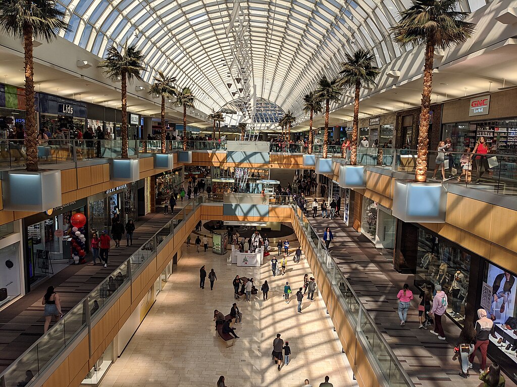 interior of galleria dallas, one of the best places to go shopping in dallas tx