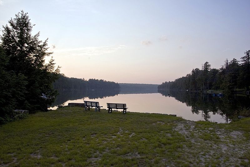 File:Ganoga Lake - Lakeside Evening adjusted.jpg