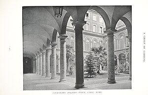 Italiyaning Palazzo Doria Courtyard bog'lari