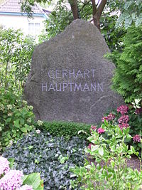Hauptmann's grave in Hiddensee, Germany Gerhart Hauptmann Grabstein.JPG
