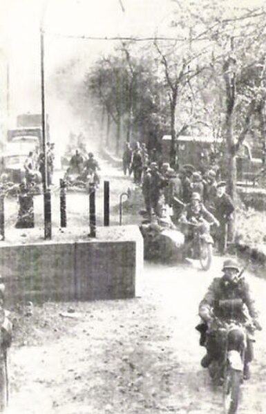 German troops cross the border to Luxembourg on 10 May 1940.