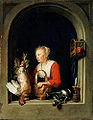 De Hollandse huisvrouw 1650 Gerrit Dou, Louvre