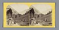 Gezicht op Zermatt, met op de voorgrond een houten gebouw Vue a Zermatt. Suisse. (2) (titel op object), RP-F-F08040.jpg