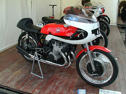 Viercilinder DOHC Gilera racemotor van begin jaren zestig.
