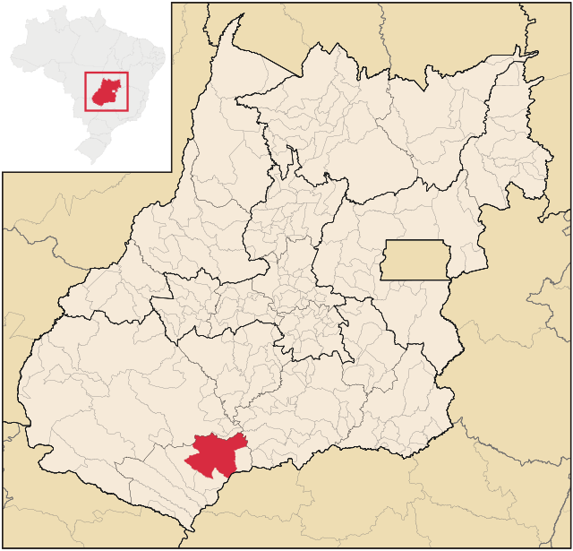 Localização de Quirinópolis em Goiás