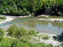 Il fiume Trebbia presso l'abitato gorretese