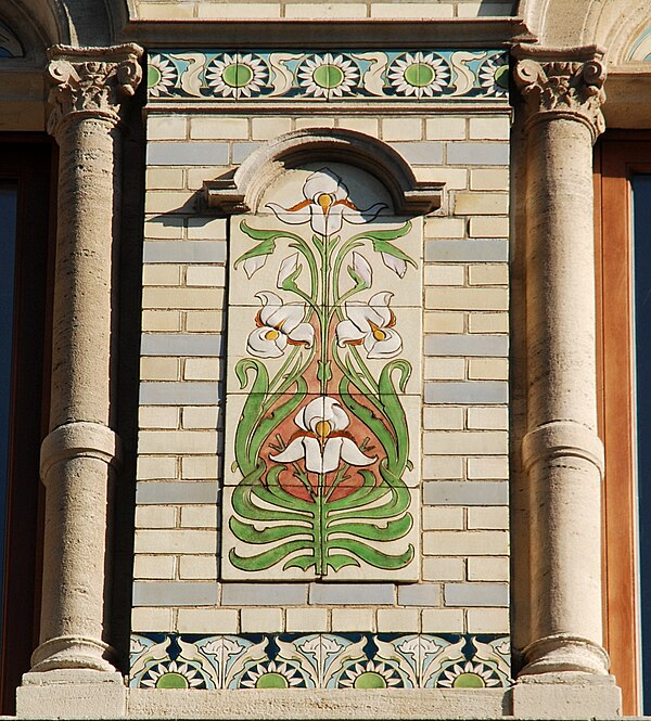 Art Nouveau tiles in Brussels (Belgium)