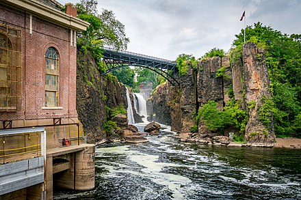 The Great Falls of the Passaic River, which Hamilton envisioned using to power new factories