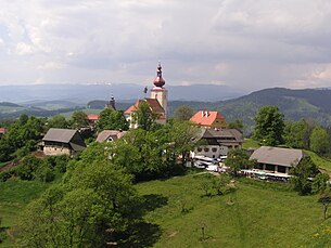 Der Hauptort von Gschnaidt: St. Pankrazen