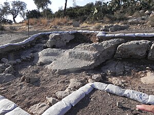 שרידי מחצבה ששימשה את אתר הבניה