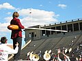 Grootste dirigeerstok bij de Harvard University Band in 2006.