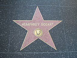Bogart's star on the Walk of Fame, at 6322 Hollywood Boulevard Humphrey bogart star walk of fame.JPG