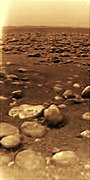 Image from the surface of Titan, taken by the probe Huygens.