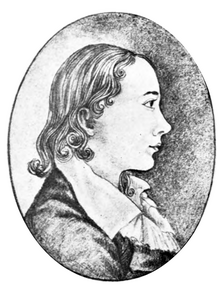 Friedrich Hölderlin par IG Nast, 1788.