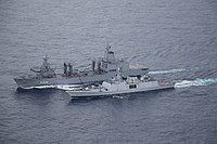 INS Shivalik (F47) undergoing replenishment from HMAS Stalwart (A304).jpg