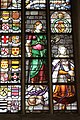 English: Detail of the stained-glass window number 6 in the Sint Janskerk at Gouda, Netherlands: "Judith beheads Holofernes"