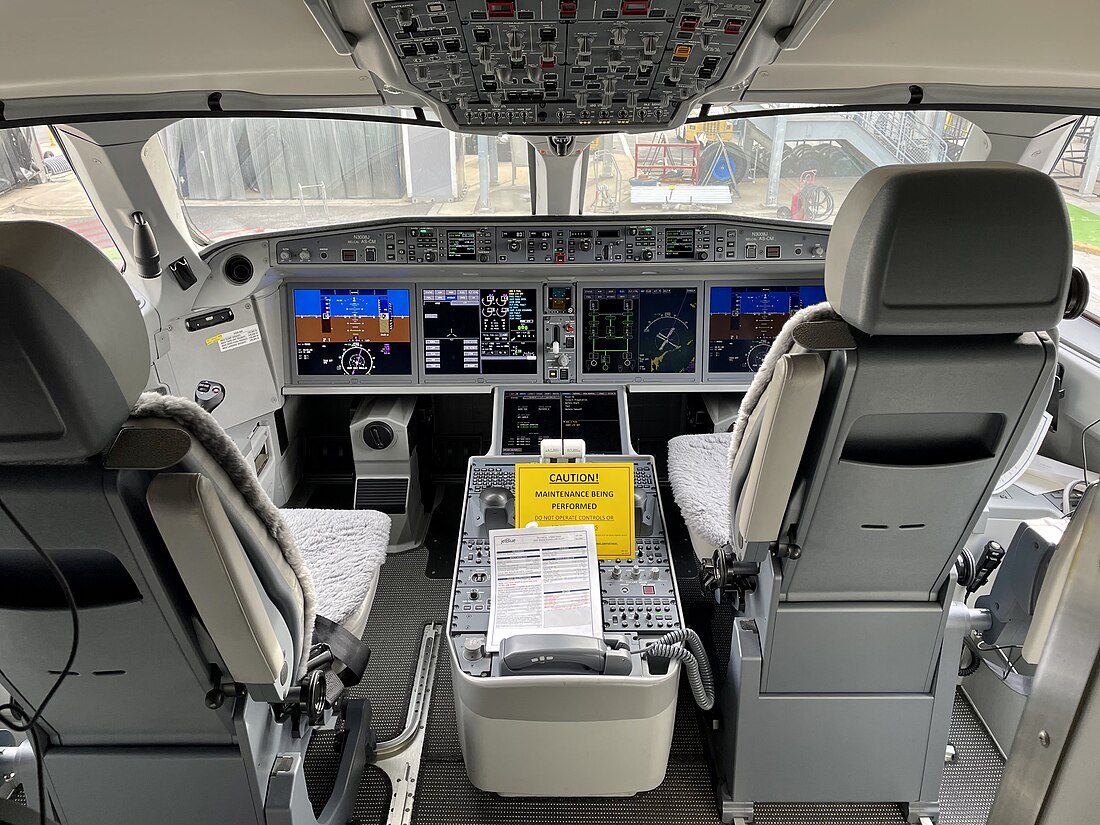 File:JetBlue A220 - cockpit.jpg