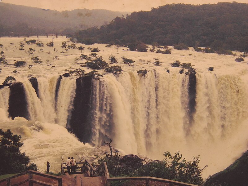 File:Jog Falls in Full Flow Sepia.JPG